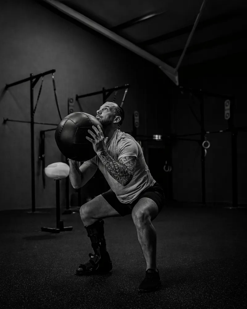A man training, part of the Killarney Men's Group